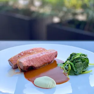 Duck a la Gray: Dry-aged Liberty Duck, preserved lime, crème fraîche, tatsoi | $39