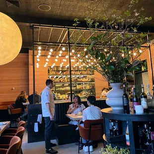 Chef checks on the patrons on the second night of the re-opening