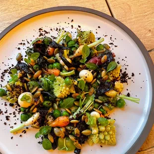 The spring salad was a delicious work of art.