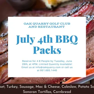 Call us at 951.685.1440 to reserve!