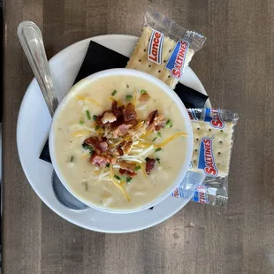 Loaded, baked potato soup