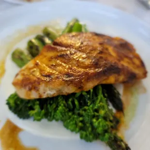 Salmon over brocoloni