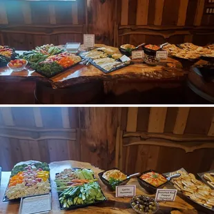 a variety of buffets