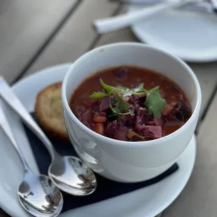 Poblano pepper soup