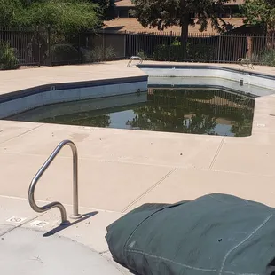 A disgusting, dirty, black pool. Wanna take a swim?