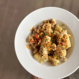 Fresh, never frozen calamari