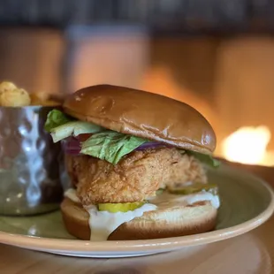 Fried Chicken Sandwich Lunch Menu ONLY