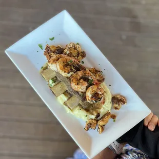 Surf &amp; Turf: Bison Short Rib &amp; day boat shrimp