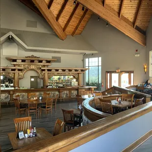 The restaurant has a dedicated bar.