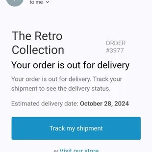 Order confirmation