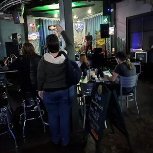 Stage for the bands with area for dancing