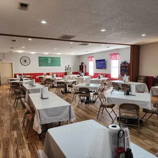 tables and chairs