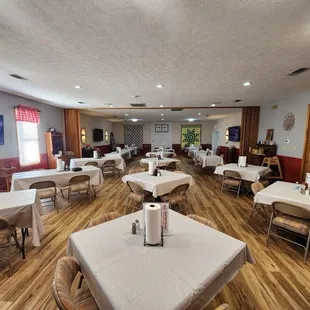 tables and chairs