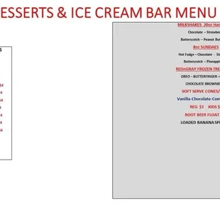 the menu