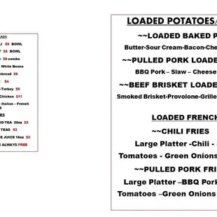 the menu