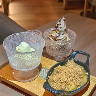 Apple Pie Crisp &amp; a Cookies n Cream sundae