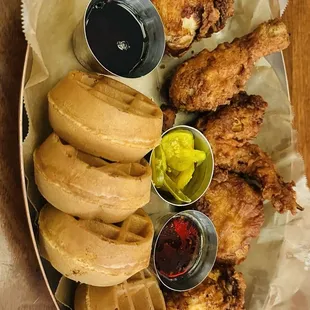 Chicken and waffles
