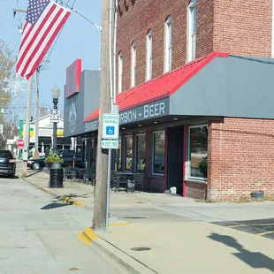 a view of a street corner