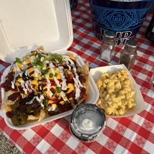 Nachos with Mac and cheese from the food truck at Riggs