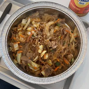 Japchae with beef