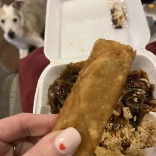 My burn old egg roll.