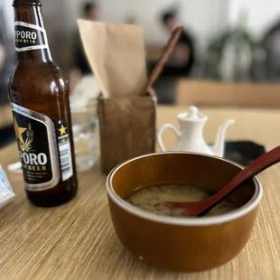 Nice miso soup comes with entree
