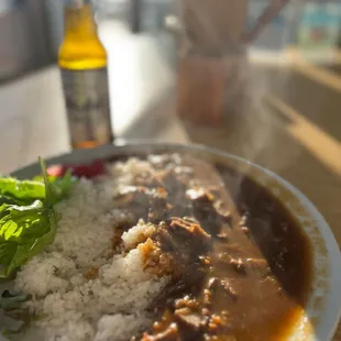 Beef tongue curry