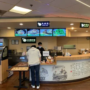 two people at the counter