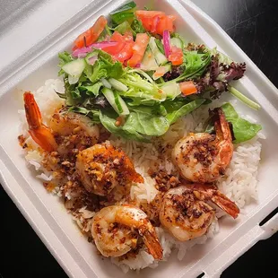 Garlic Shrimp Plate; Follow me @RimyEats on Instagram