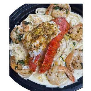 Shrimp and lobster Alfredo