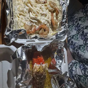 Shrimp and lobster alfredo