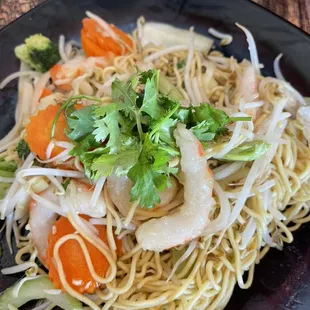 Chow mein soy shrimps