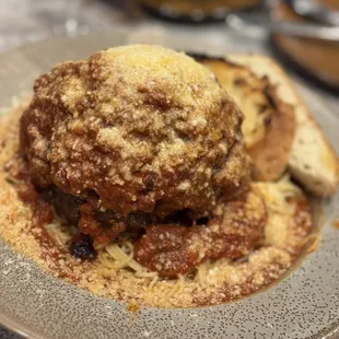 Meatball and capellini