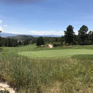 18 green viewed from the clubhouse patio.