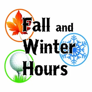 We are currently operating on our Fall/Winter Hours. Golf is always weather dependant call 937.642.6516.