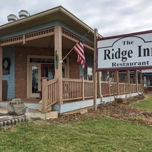 the front of the building