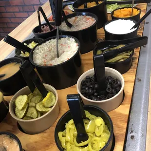 a variety of food items