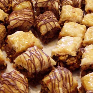 a tray of desserts