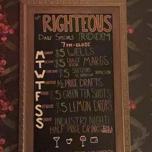 Drink specials