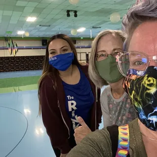 Hanging with Coach Miranda and my buddy Lori after lessons.  Worked my tail off!