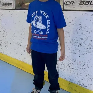 Birthday boy celebrating! Enjoying open skate night!