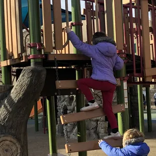 Climbing activities.