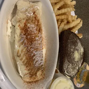 Steamed Haddock Plate