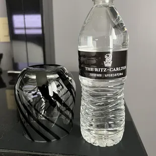 In-Room water on bedside tables.