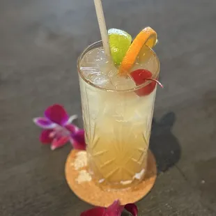 Guava and coconut cocktail