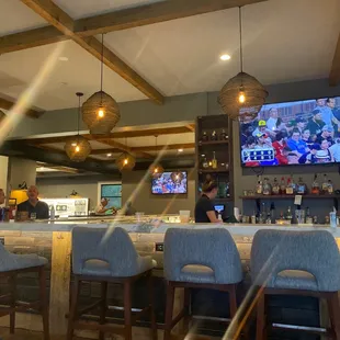 people sitting at the bar