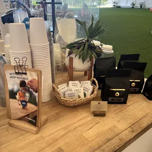 a variety of items on a table