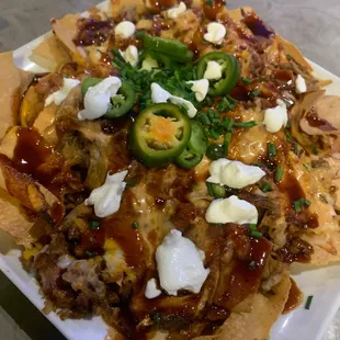 BBQ Nachos and Damn did they nail it!