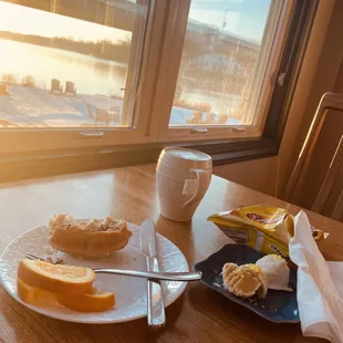 Chicken Salad on a croissant with a London fog And a tasty lemon truffle!  So delicious and the ambience was amazing!