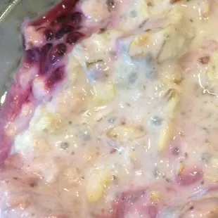 Mixed berry overnight oats! Nutrition packed, gluten free.